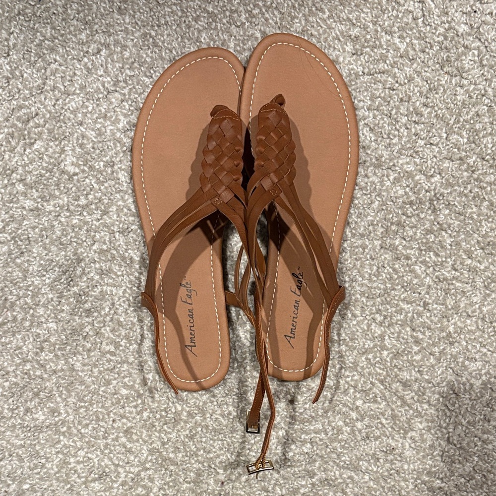 American Eagle Outfitters Tan Braided Sandals
